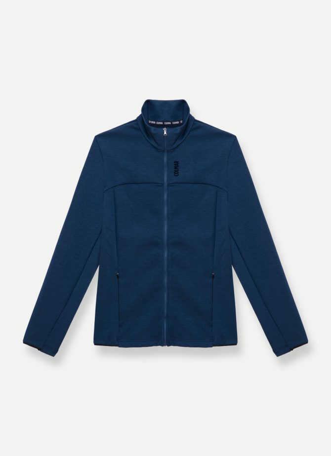 Full zip sweatshirt in stretch interlock - Image 4