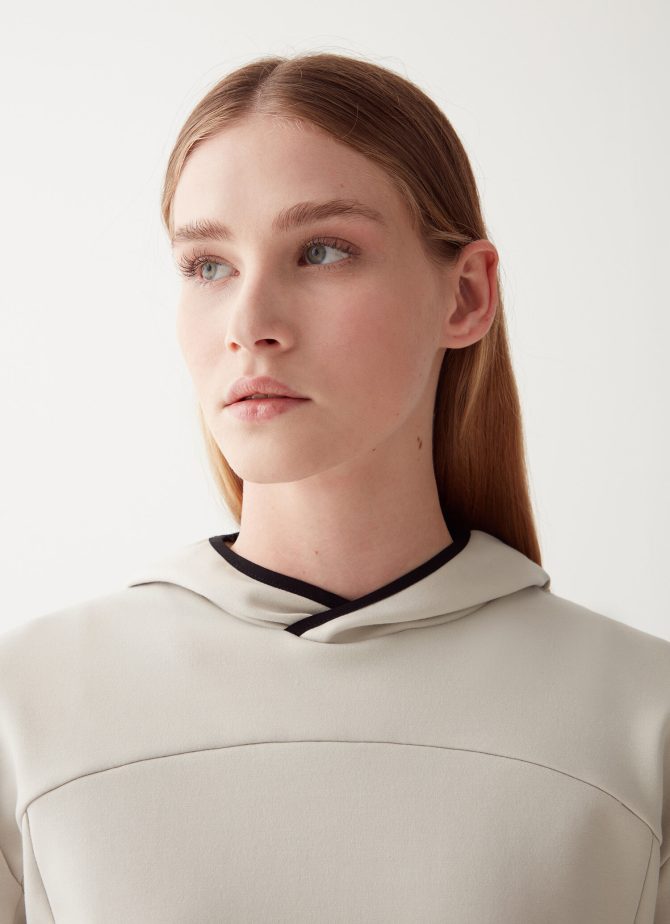 Stretch interlock hooded sweatshirt - Image 3