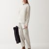 Stretch interlock hooded sweatshirt