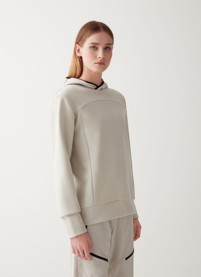 Stretch interlock hooded sweatshirt - Image 2