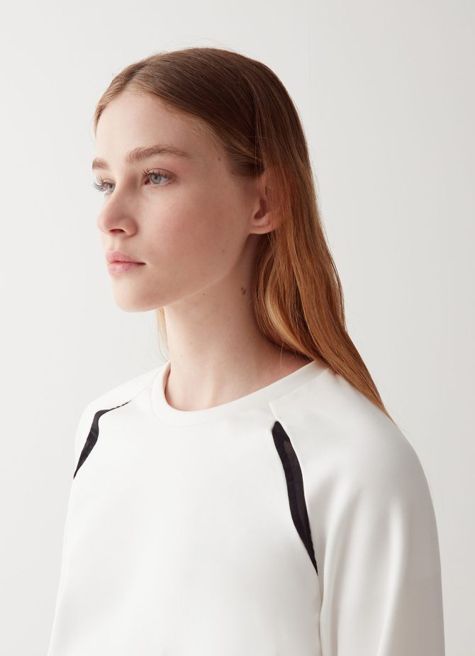 Stretch sweatshirt with mesh inserts - Image 3