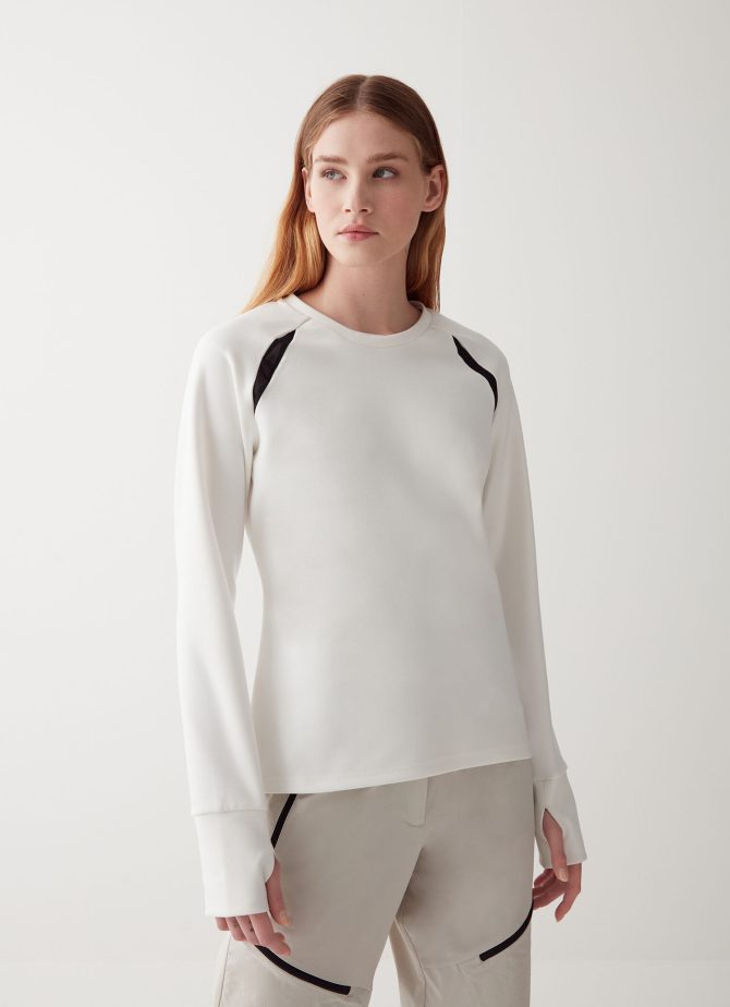 Stretch sweatshirt with mesh inserts - Image 2