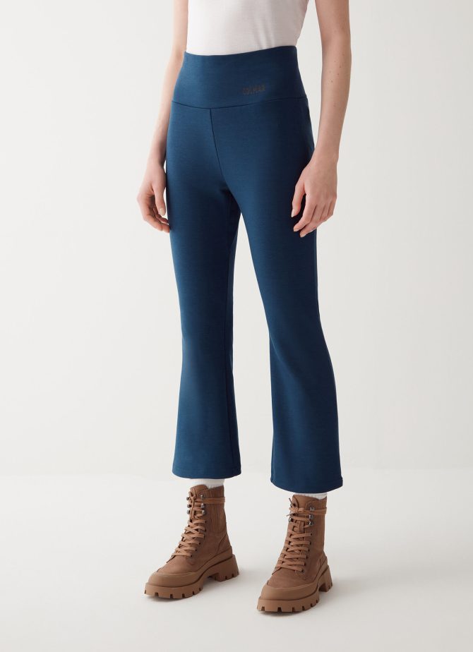 High-rise technical fleece trousers