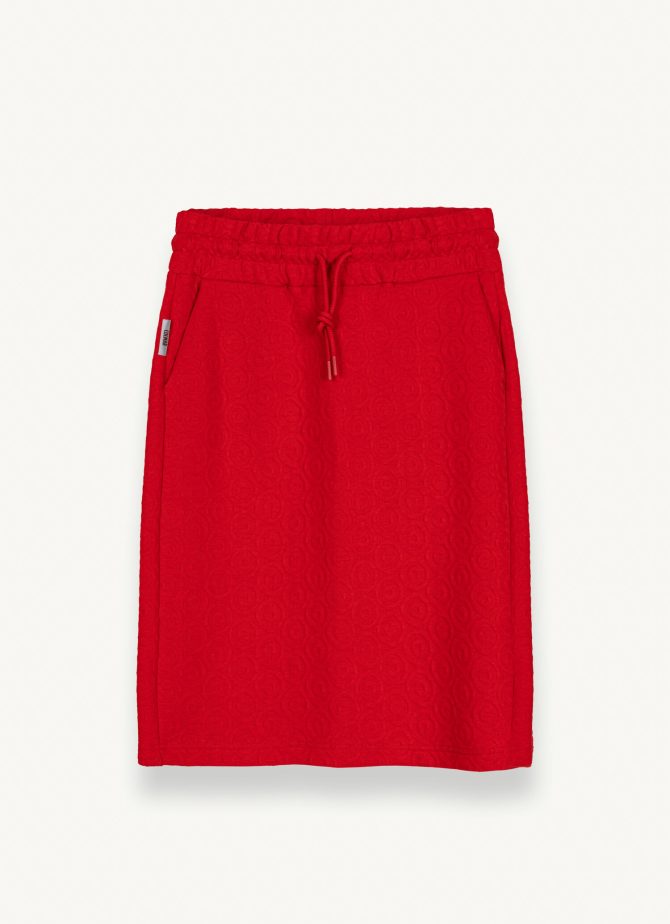 Quilted fabric midi skirt - Image 4