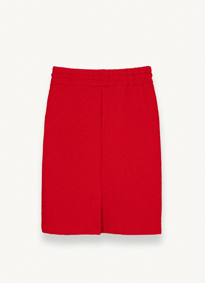 Quilted fabric midi skirt - Image 5