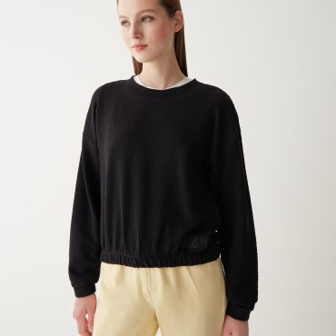 Jacquard weave sweatshirt