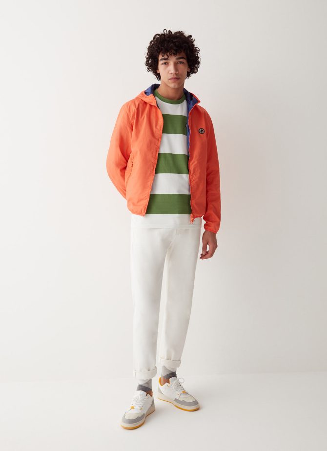 Reversible cotton twill jacket