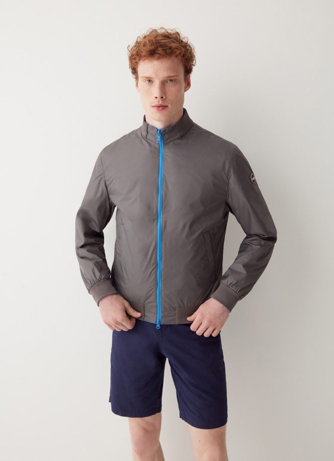 Reversible bomber jacket in cotton twill - Image 3