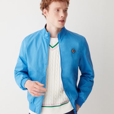 Reversible bomber jacket in cotton twill