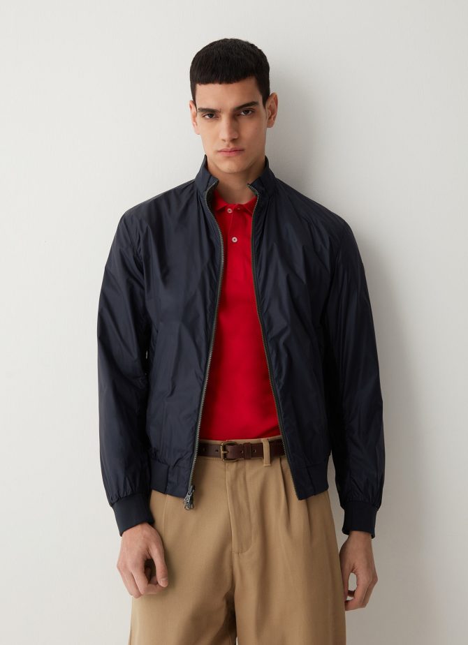 Reversible bomber jacket in cotton twill - Image 3