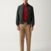 Reversible bomber jacket in cotton twill