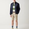 Reversible bomber jacket in cotton twill