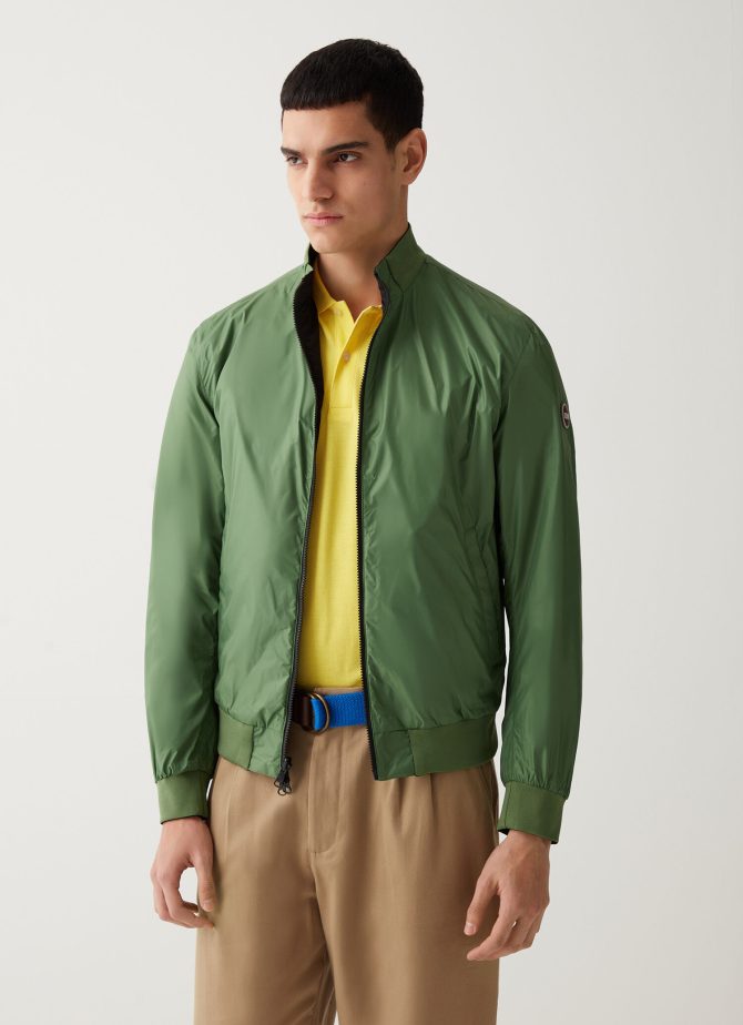 Reversible bomber jacket in cotton twill - Image 3
