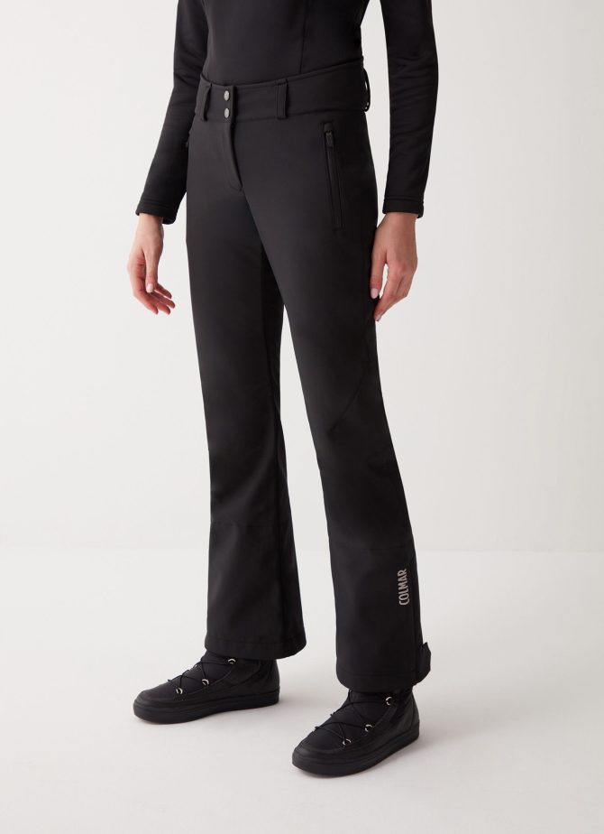 Softshell ski pants with zip at the hem