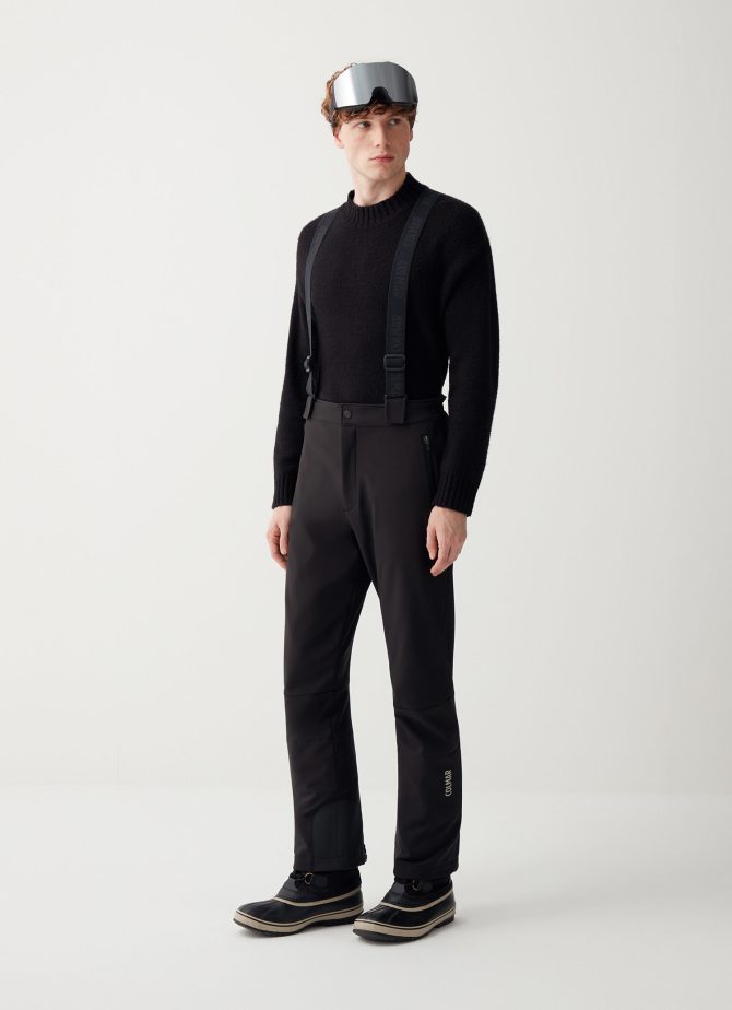 Softshell ski dungarees with protected seams