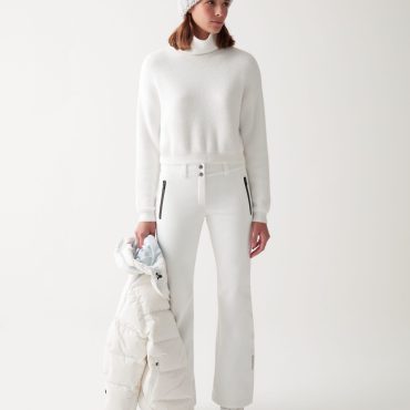 Softshell ski pants with zip at the hem