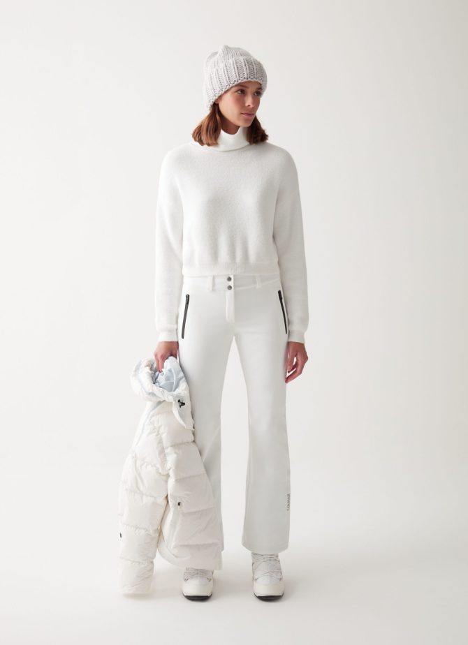 Softshell ski pants with zip at the hem