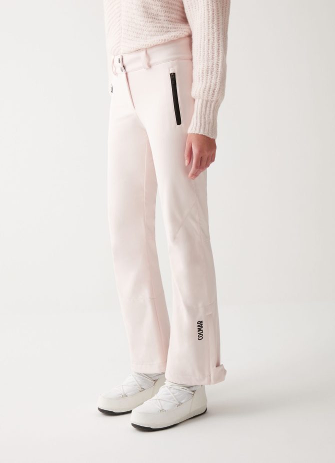 Softshell ski pants with zip at the hem