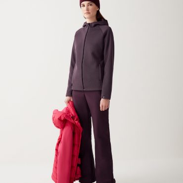 Softshell ski pants with zip at the hem