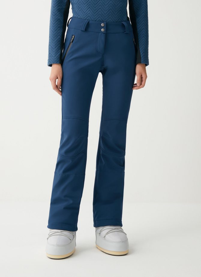 Softshell ski pants with internal gaiters