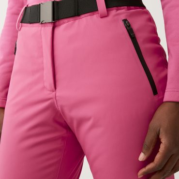 Padded ski pants with belt