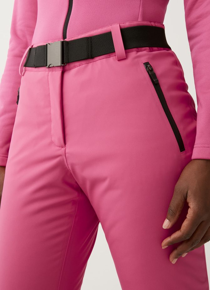 Padded ski pants with belt