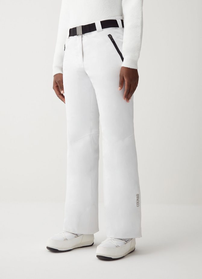 Solid-colour padded ski trousers