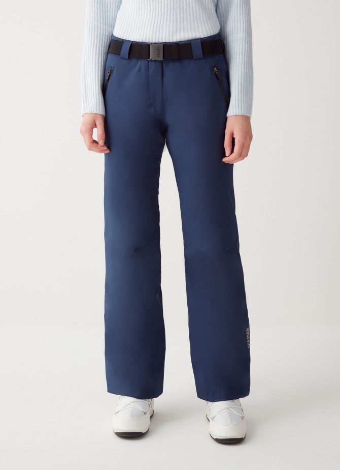 Solid-colour padded ski trousers