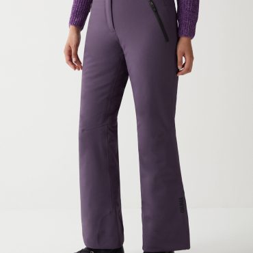 Solid-colour padded ski trousers