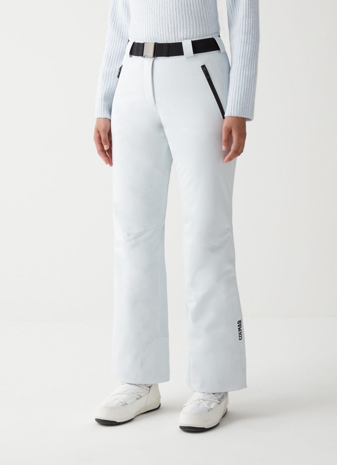 Solid-colour padded ski trousers