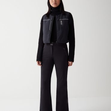 Solid-colour padded ski trousers