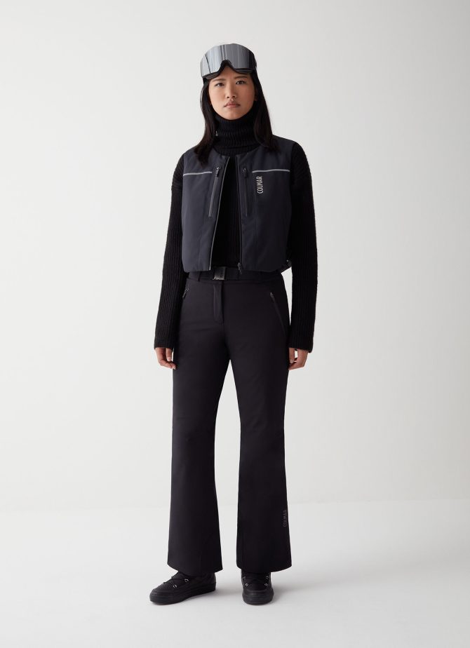 Solid-colour padded ski trousers