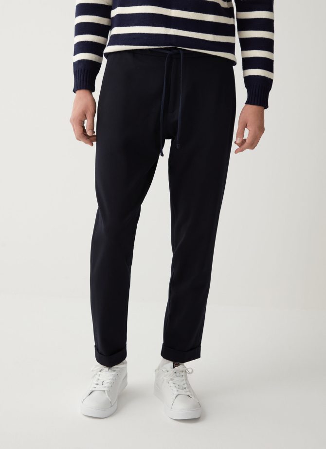 Trousers with drawstring and turn-ups - Image 2