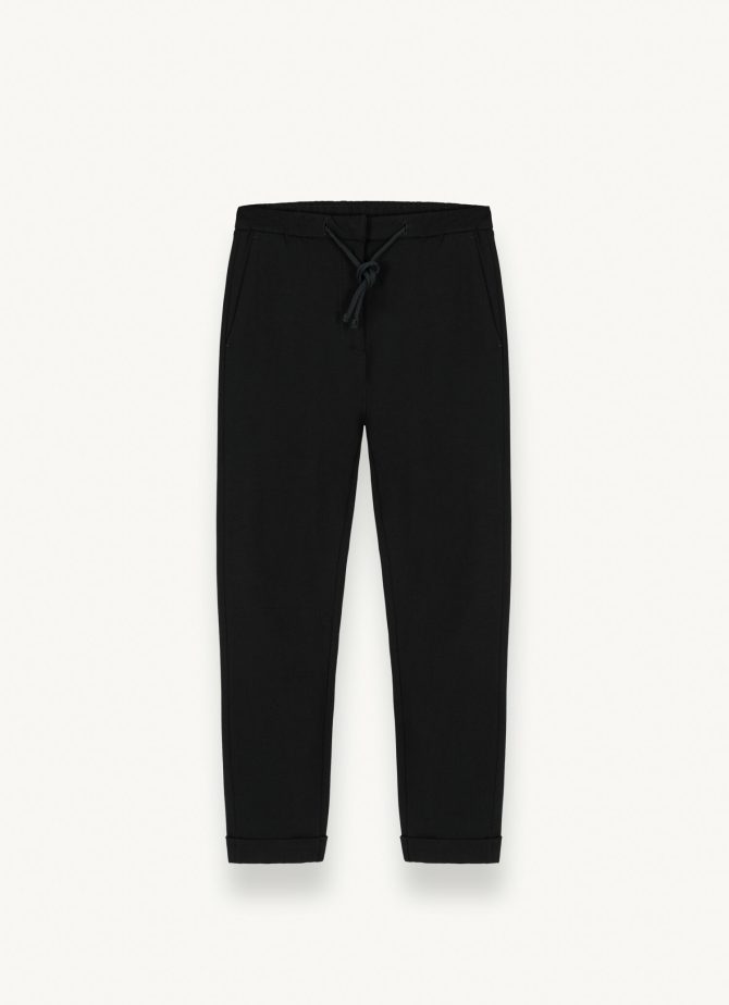 Trousers with drawstring and turn-ups - Image 4