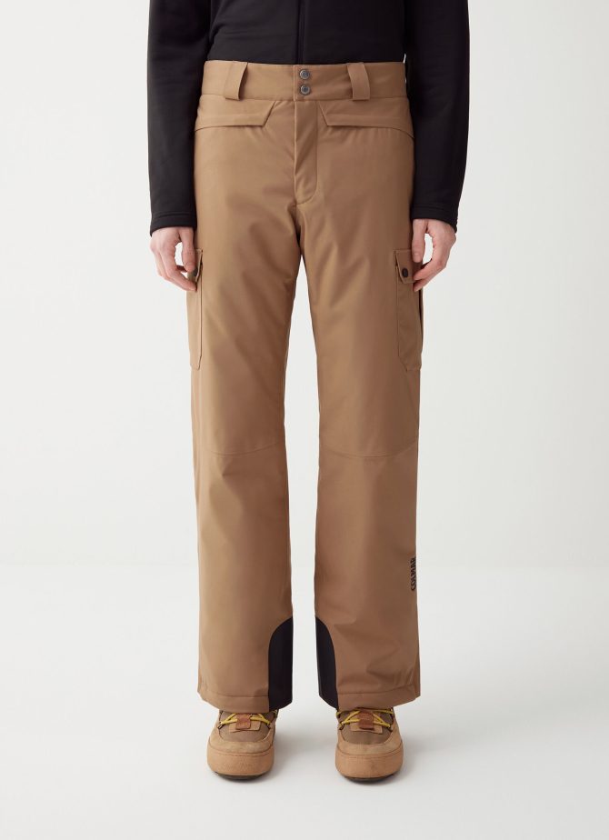Padded ski trousers with side pockets