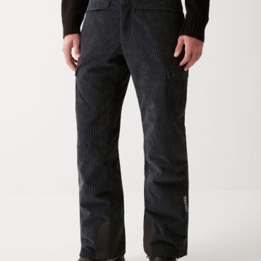 Velvet ski trousers with side pockets