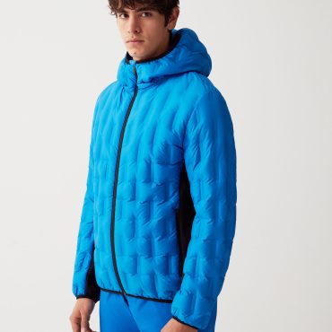 Down jacket with hood