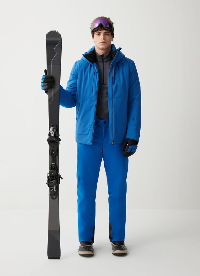 Down and wadding ski jacket