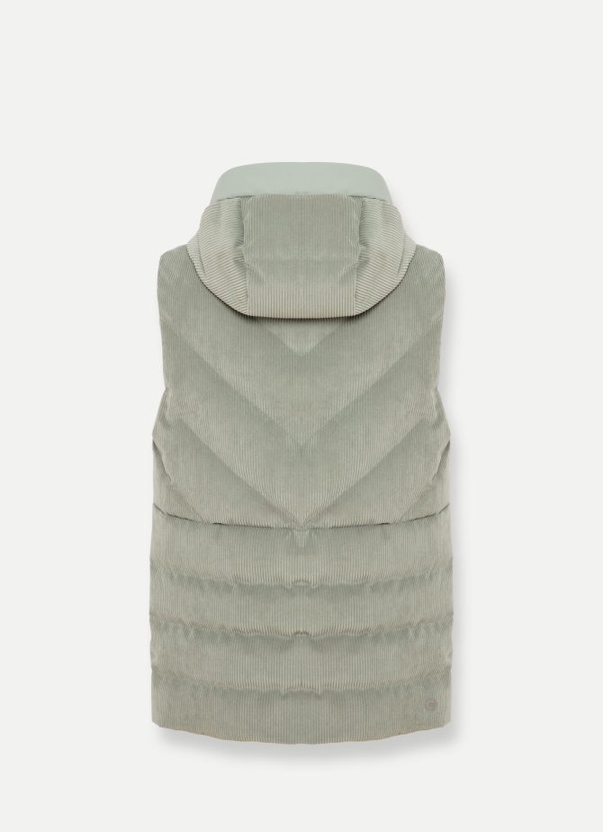Puffy stretch corduroy ski gilet - Image 5
