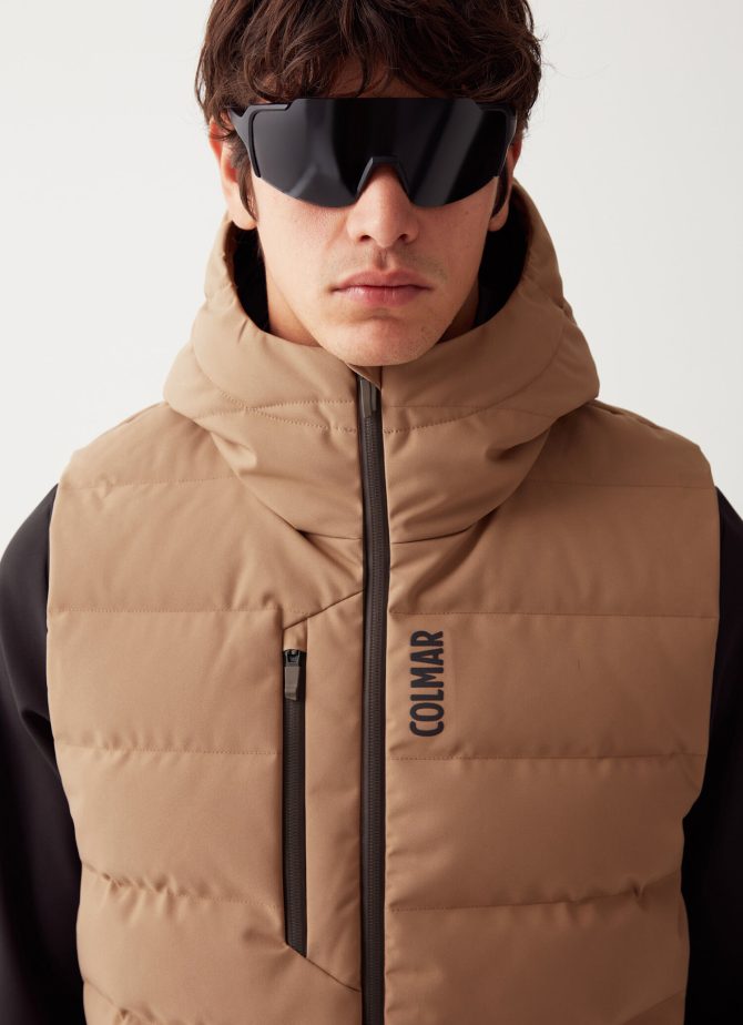 Stretch hooded ski gilet