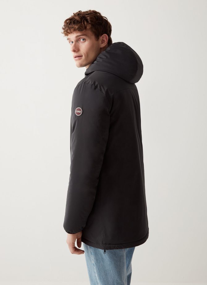 Long insulated jacket in stretch fabric - Image 3