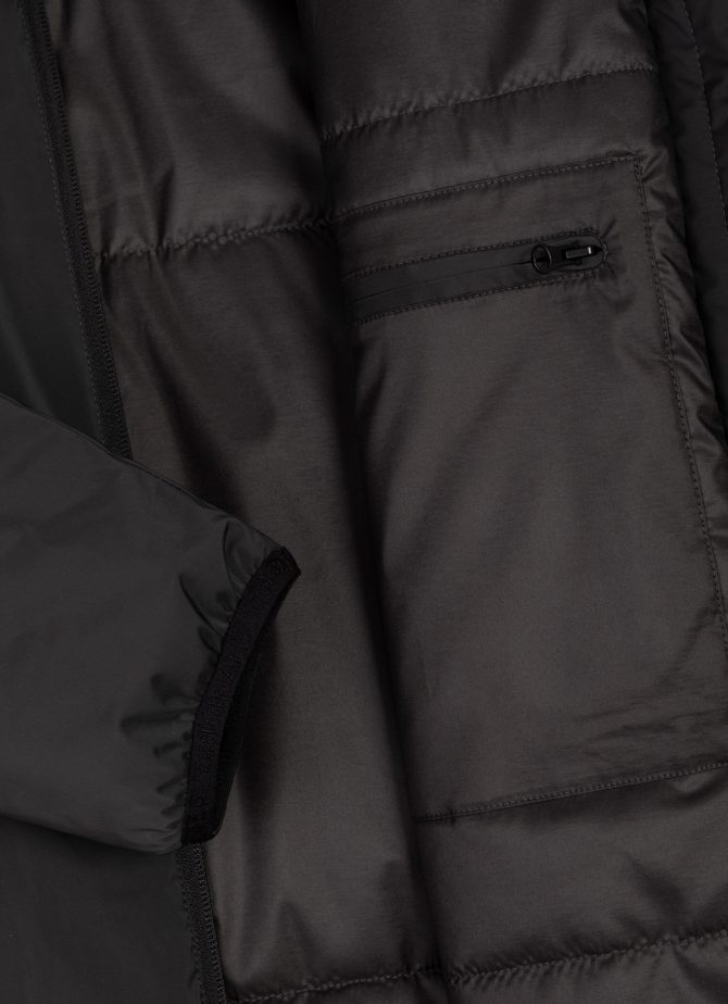 Long insulated jacket in stretch fabric - Image 6