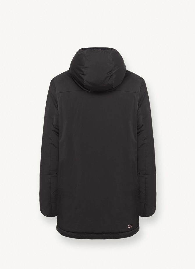 Long insulated jacket in stretch fabric - Image 5