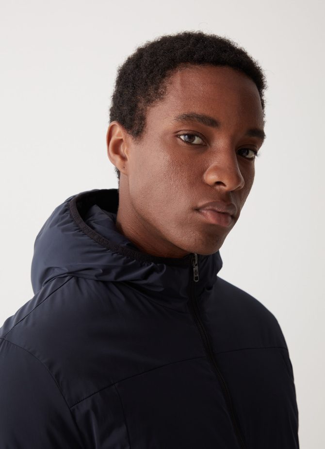 Long insulated jacket in stretch fabric - Image 3