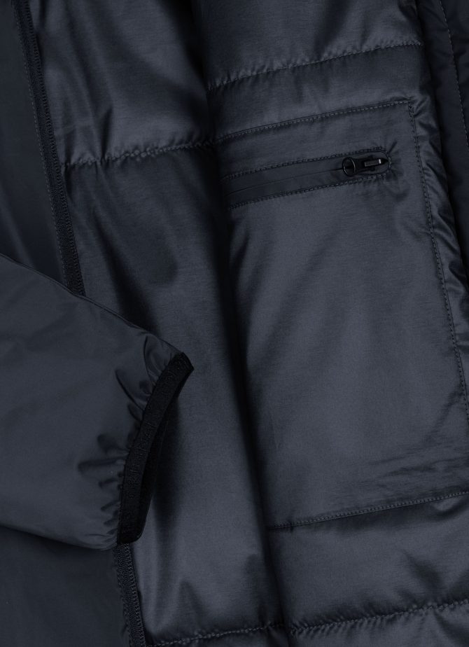 Long insulated jacket in stretch fabric - Image 6