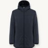 Long insulated jacket in stretch fabric - Image 4