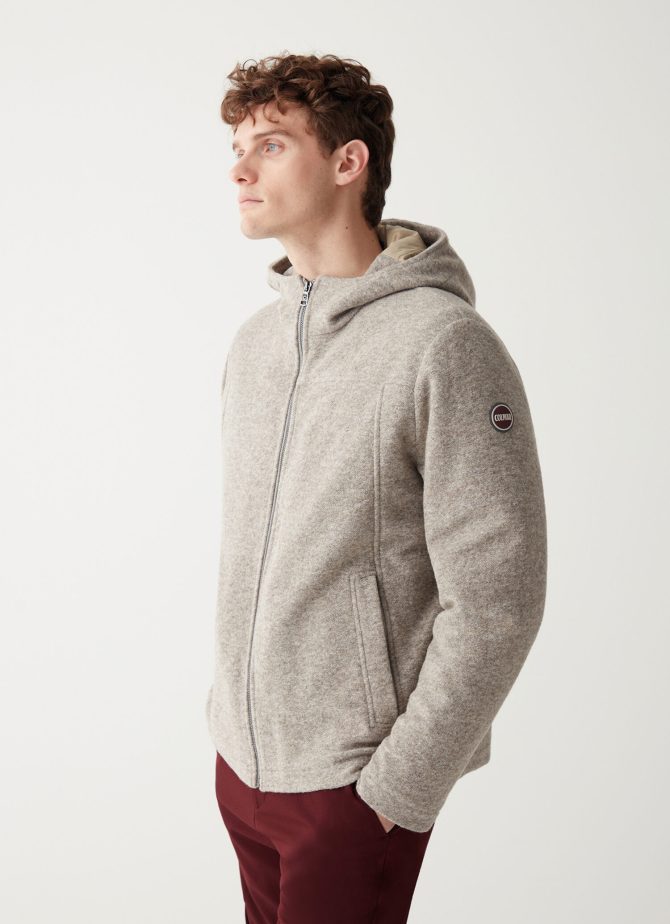 Woollen cloth jacket with hood - Image 3