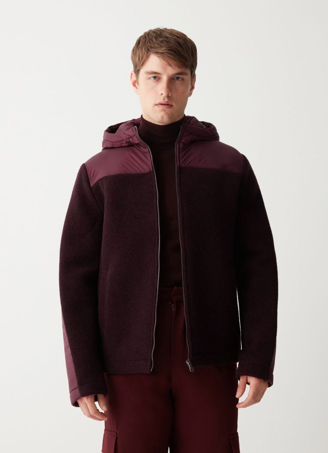 Wool cloth jacket with nylon inserts - Image 2