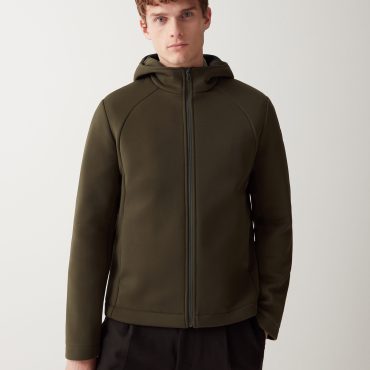 Autumn-weight jacket with unpadded wool interior