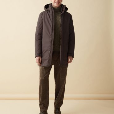 Recycled Essentials parka with hood